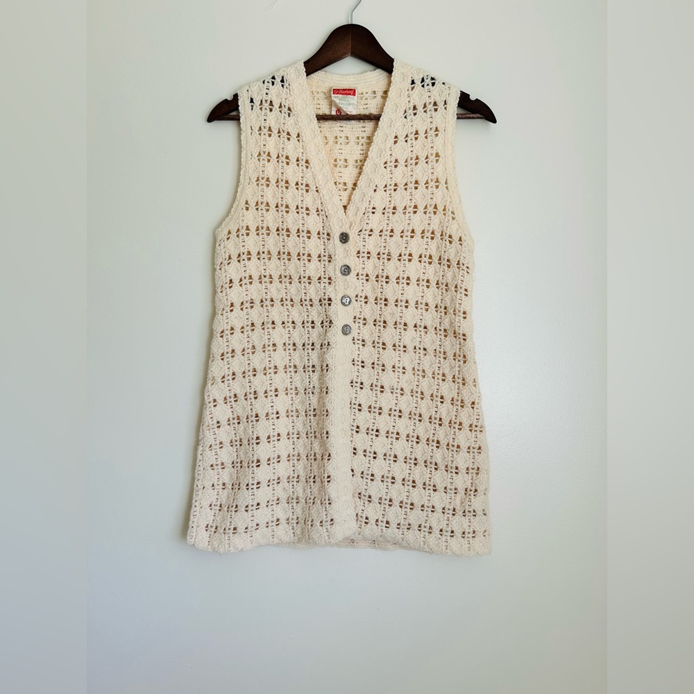 VINTAGE St Michael Crochet Vest